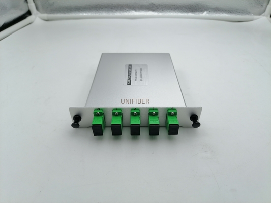 1x4 SC APC Optical PLC Splitter Metal Case LGX Cassette For CATV FTTH