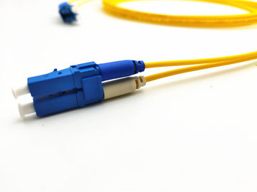 Data center 45/90 degree angled boot LC/UPC to Short Boot LC/UPC fiber optic patch cord single mode duplex 3m LSZH