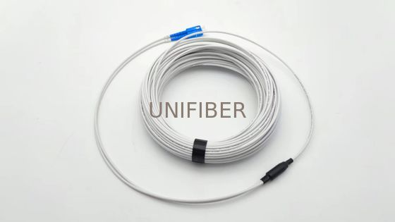FTTH SM G657A2 SC/APC-SC/APC 2 Cable de parche de caída de fibra de núcleo blanco 30M